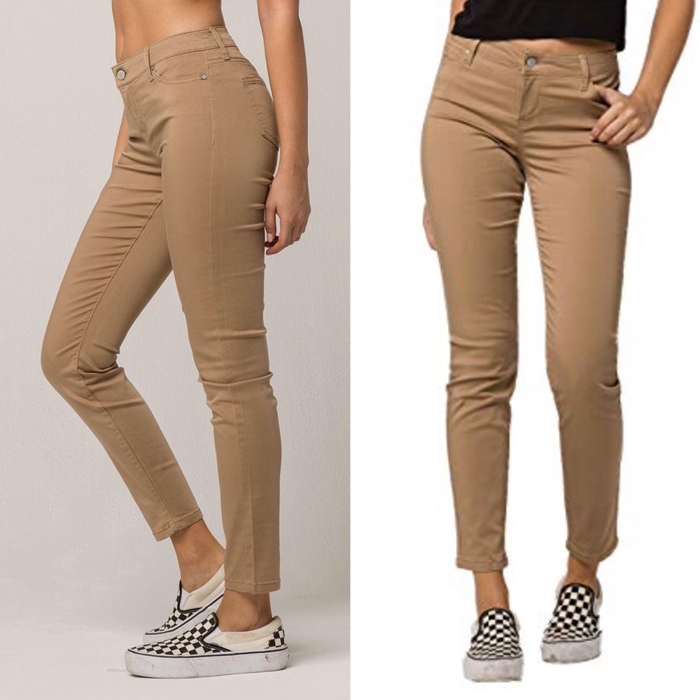 Celebrity Pink Camel Brown Skinny Jeans
